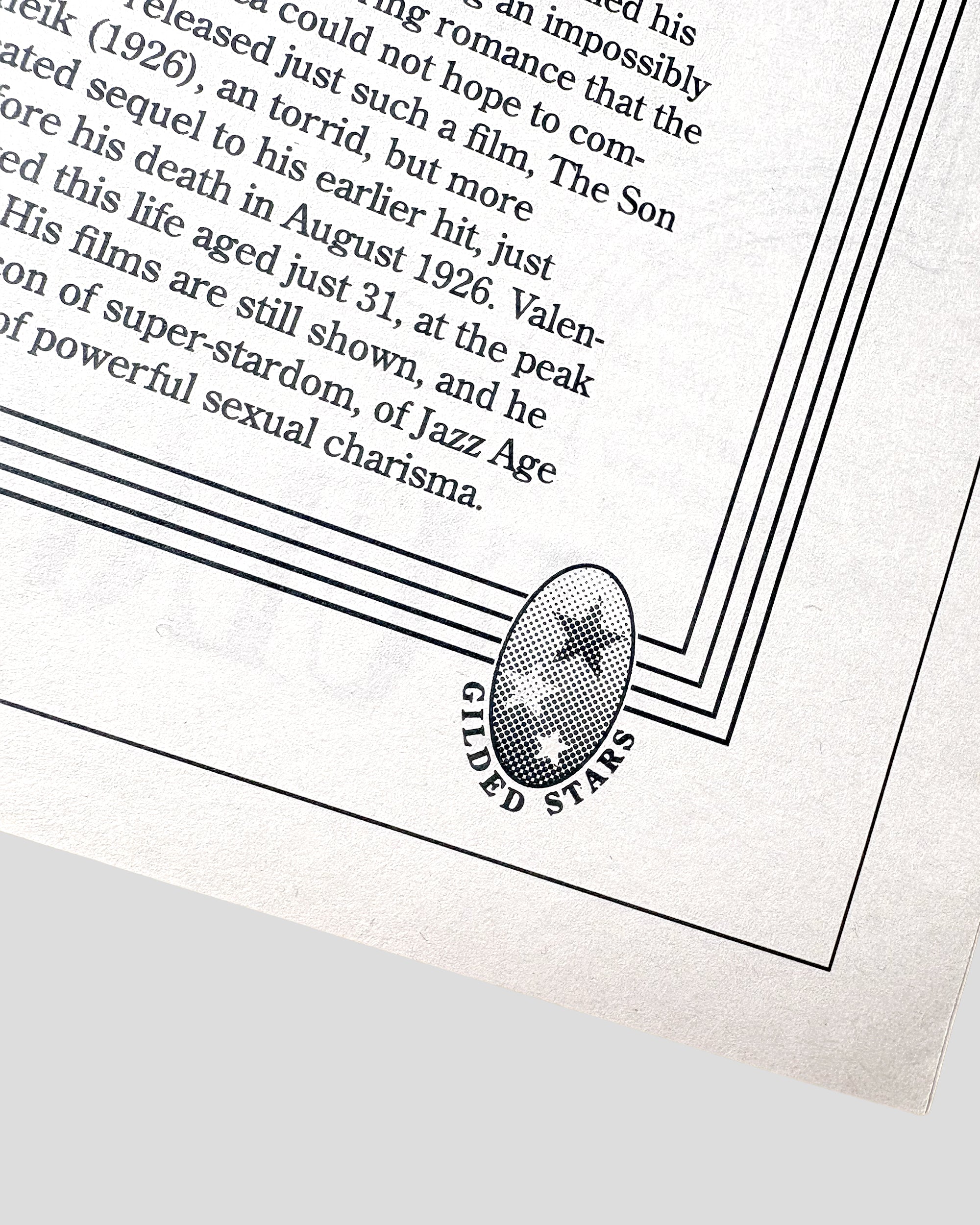 GILDED STARS NEWSPAPER